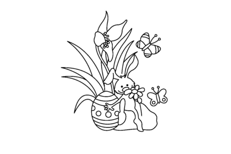 Coloriage Lapin 21 – 10doigts.fr