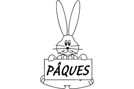 Coloriage Lapin 23 – 10doigts.fr