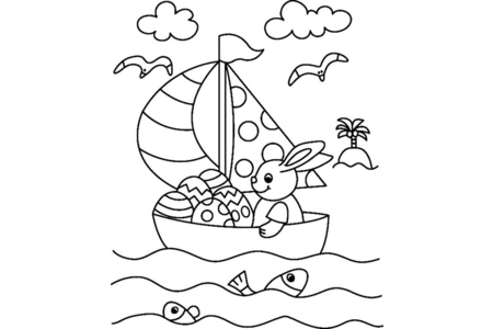 Coloriage Lapin 34 – 10doigts.fr