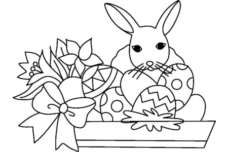 Coloriage Lapin 44 – 10doigts.fr