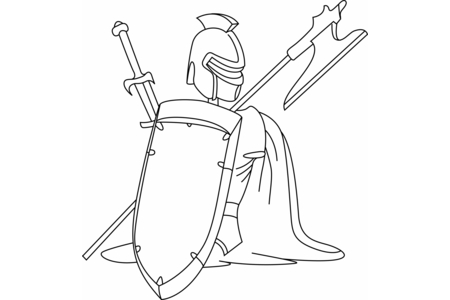 Coloriage Chevalerie 01 – 10doigts.fr
