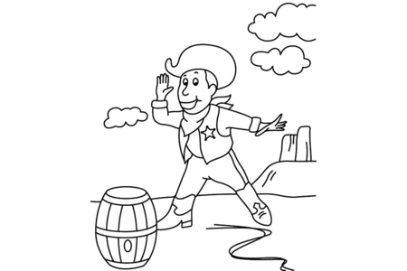 Coloriage Cowboy 13 – 10doigts.fr