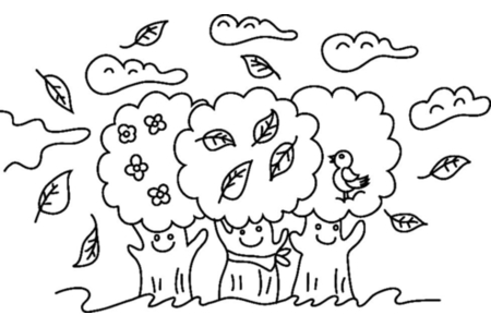 Coloriage Arbres 01 – 10doigts.fr