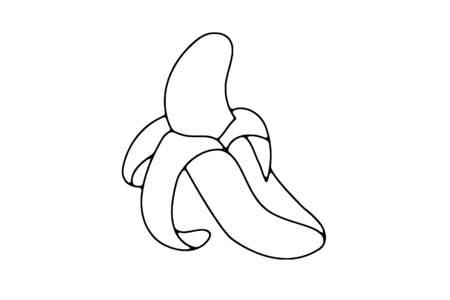 Coloriage Banane 01 – 10doigts.fr