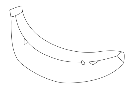 Coloriage Banane 03 – 10doigts.fr
