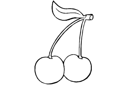 Coloriage Cerises 03 – 10doigts.fr