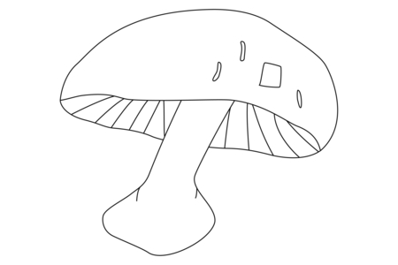 Coloriage Champignon 02 – 10doigts.fr