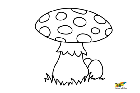 Coloriage Champignon 05 – 10doigts.fr