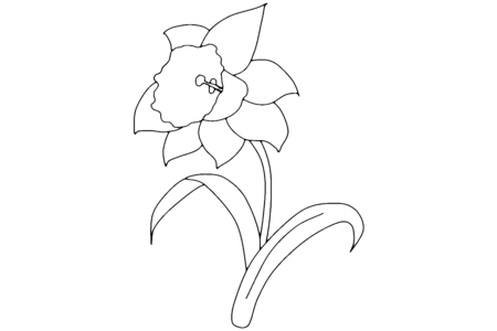 Coloriage Fleur 002 – 10doigts.fr