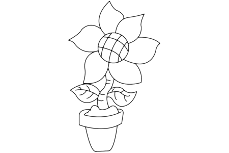 Coloriage Fleur 005 – 10doigts.fr