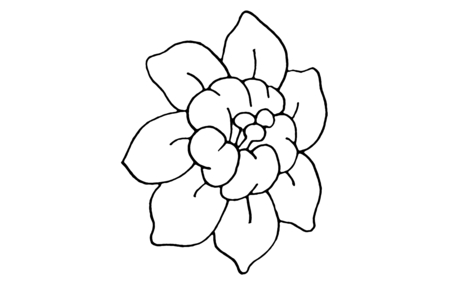 Coloriage Fleur 006 – 10doigts.fr