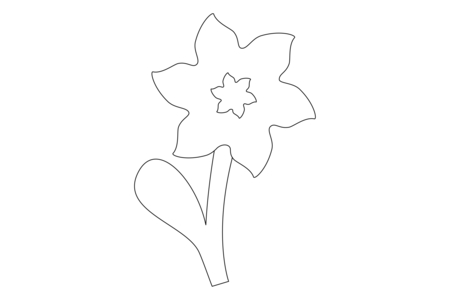 Coloriage Fleur 028 – 10doigts.fr