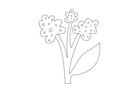 Coloriage Fleur 032 – 10doigts.fr