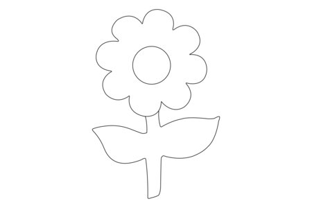 Coloriage Fleur 035 – 10doigts.fr