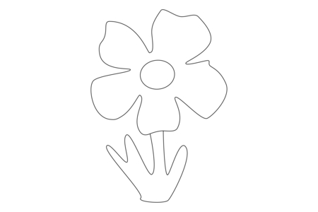 Coloriage Fleur 038 – 10doigts.fr