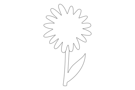 Coloriage Fleur 040 – 10doigts.fr