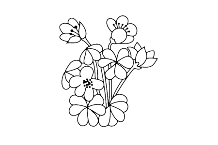 Coloriage Fleurs 002 – 10doigts.fr