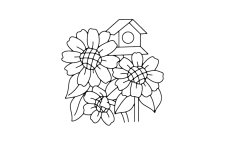 Coloriage Fleurs 004 – 10doigts.fr