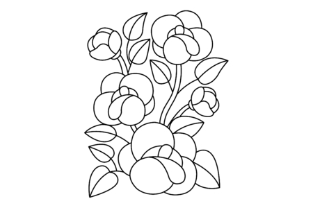 Coloriage Fleurs 010 – 10doigts.fr