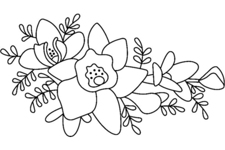 Coloriage Fleurs 016 – 10doigts.fr