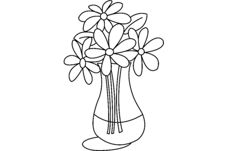 Coloriage Fleurs 024 – 10doigts.fr