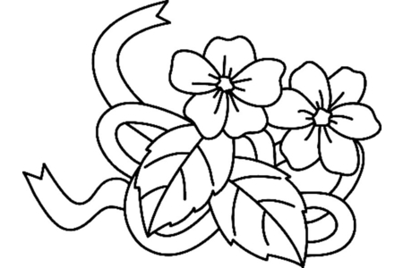 Coloriage Fleurs 034 – 10doigts.fr