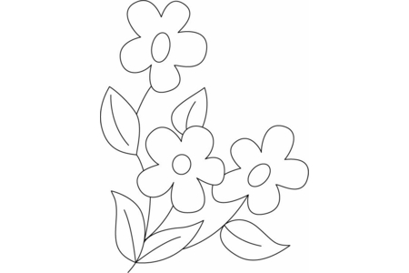 Coloriage Fleurs 035 – 10doigts.fr