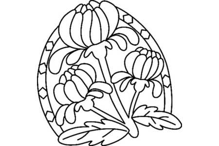 Coloriage Fleurs 042 – 10doigts.fr
