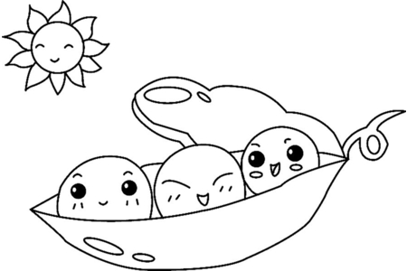 Coloriage Petits pois 02 – 10doigts.fr