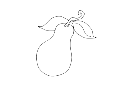Coloriage Poire 03 – 10doigts.fr