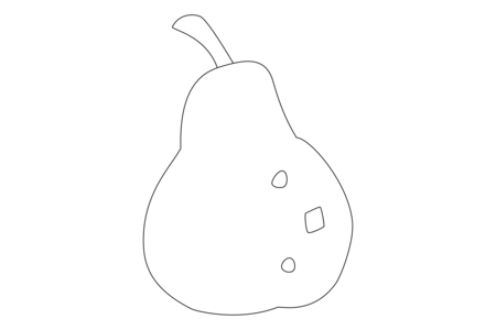 Coloriage Poire 04 – 10doigts.fr