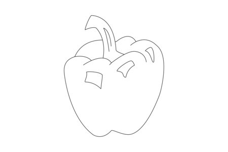 Coloriage Poivron 03 – 10doigts.fr
