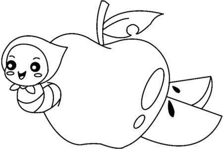 Coloriage Pomme 01 – 10doigts.fr