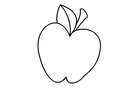 Coloriage Pomme 05 – 10doigts.fr