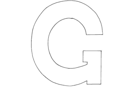 Coloriage G majuscule – 10doigts.fr