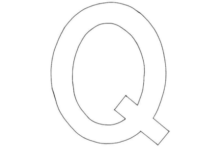 Coloriage Q majuscule – 10doigts.fr