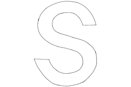 Coloriage S majuscule – 10doigts.fr