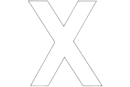 Coloriage X majuscule – 10doigts.fr
