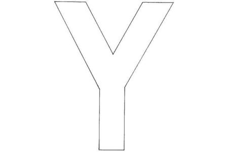 Coloriage Y majuscule – 10doigts.fr