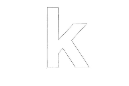 Coloriage k minuscule – 10doigts.fr