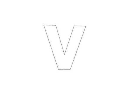 Coloriage v minuscule – 10doigts.fr