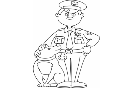 Coloriage Policier 01 – 10doigts.fr