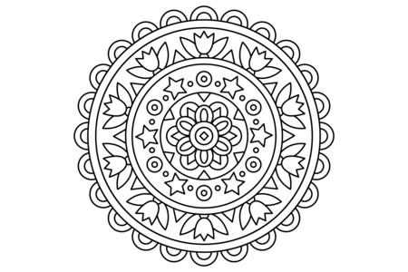 Coloriage Mandala3 – 10doigts.fr