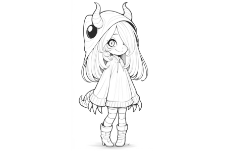 Coloriage Manga 31 – 10doigts.fr