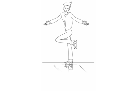 Coloriage Patineur 02 – 10doigts.fr