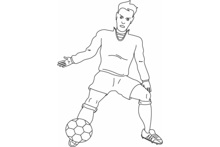 Coloriage Sport football 05 – 10doigts.fr