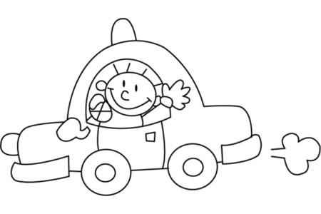 Coloriage Auto 07 – 10doigts.fr