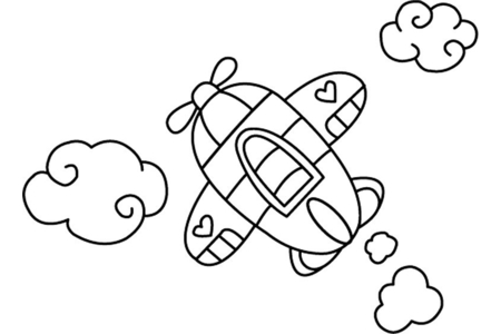 Coloriage Avion 01 – 10doigts.fr