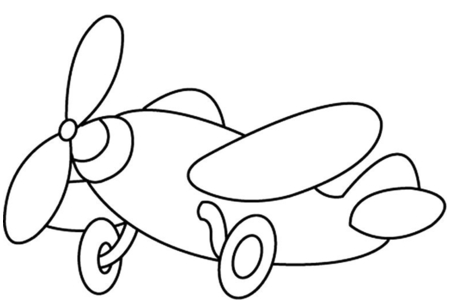 Coloriage Avion 02 – 10doigts.fr