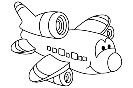Coloriage Avion 03 – 10doigts.fr